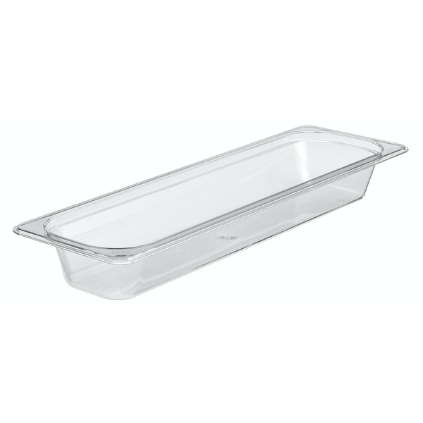 Cambro - Camwear Food Pan, 1/2 Size Long, 2-1/2 Deep, Polycarbonate, Clear, NSF, PK6
